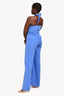 Amanda Uprichard Blue Wrap Around Neck 'Mezcal' Jumpsuit Size L