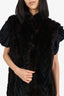 Jacques St. Pierre Brown Mink Long Fur Vest Estimated Size L