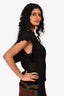 Isabel Marant Etoile Black Chiffon Embroidered Top Size 34