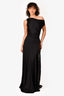 NBD Black Lace Asymmetrical Neckline Gown