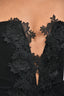 Sau Lee Black Lace Trim 'Florence' Strapless Gown Size 0