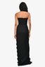 Sau Lee Black Lace Trim 'Florence' Strapless Gown Size 0