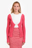 Jacquemus Pink Le Raphia 'La Maille Pralu Longue' Cardigan Size 46