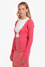 Jacquemus Pink Le Raphia 'La Maille Pralu Longue' Cardigan Size 46