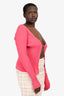 Jacquemus Pink Le Raphia 'La Maille Pralu Longue' Cardigan Size 46