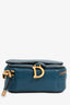 Christian Dior Teal Leather Micro Saddle Belt Bag