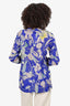 Dries van Noten Blue Floral Silk Button-Up Size 40 (As Is)