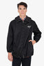 Prada 2020 Black Re-Nylon Zip Up Hooded Coat Size 36 Mens