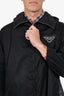 Prada 2020 Black Re-Nylon Zip Up Hooded Coat Size 36 Mens