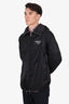 Prada 2020 Black Re-Nylon Zip Up Hooded Coat Size 36 Mens