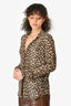 Equipment Leopard Print Silk Button Down Shirt Size S