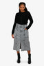 Isabel Marant Etoile Grey Washed Denim Skirt Size 44