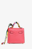 Hermès 2021 Rose Lipstick Tadelakt Leather Kelly Twilly Bag Charm