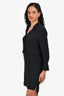 3.1 Phillip Lim Black Silk Embroidered Collar Buttoned Dress Size 6