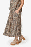 Ulla Johnson Brown Floral Printed Maxi Skirt Size 2