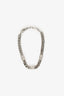 Christian Dior Silver Tone CD Icon Thin Chain Link Bracelet