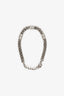 Christian Dior Silver Tone CD Icon Thin Chain Link Bracelet