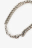 Christian Dior Silver Tone CD Icon Thin Chain Link Bracelet