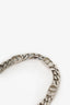 Christian Dior Silver Tone CD Icon Thin Chain Link Bracelet