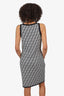 Fendi Black/White 'FF' Zucca Print Sleeveless Mini Dress Estimated Size 42