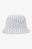 Hermès White/Blue Striped Bucket Hat Size 58