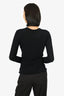 James Perse Black Ruched Long Sleeve Top Size 3