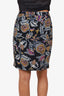 Ba&sh Black/Yellow Floral Print Wrap Mini Skirt Size M