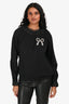 Needle & Thread Black Cotton Bow Embroidered Ruffle Sweatshirt Size XS