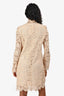 TWINSET Beige Lace Long Sleeve Mock Neck Dress Size S