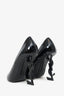 Saint Lauren Black Patent Leather Opyum Heels Size 37