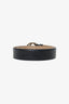 Gucci Black Leather Monogram Belt Size 70