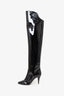Saint Laurent Black Patent Knee High Boots Size 37.5