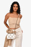 Pre-Loved Chanel™ 2021 Cream Leather Small 'Entwined' Chain Quilted Mini Flap