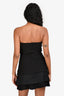 Ganni Black Rouched Tube Top Size XS