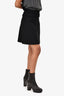 Sandro Black Perforated Waist Mini Skirt Size 1