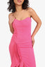 Katie May Pink Strapless Ruffled Slit Midi 'Rowan' Dress Size XS with Tags