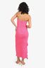 Katie May Pink Strapless Ruffled Slit Midi 'Rowan' Dress Size XS with Tags