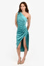 Elliatt Aqua Blue One Shoulder 'Callie' Midi Dress Size XS