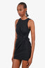 T by Alexander Wang Black Sleeveless Ruched Dress Size XS