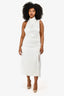 Misha White Satin Cowl Neckline 'Robbia' Midi Dress Size 8 US