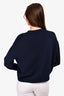 Hermès Navy Cashmere/Cotton Knit Sweater Size 36