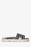 Christian Dior Canvas/Rubber Printed Slides Size 38.5