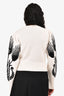 Pre-Loved Chanel™ Cream/Black CC Printed Sleeve Crewneck Sweater Size 34