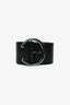 Celine Black Leather Croc Embossed Wide Belt Size L