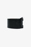 Celine Black Leather Croc Embossed Wide Belt Size L