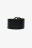 Celine Black Leather Croc Embossed Wide Belt Size L
