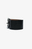 Celine Black Leather Croc Embossed Wide Belt Size L