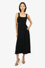 Matteau Black Ribbed Knit Sleeveless Midi Dress Size 3