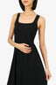 Matteau Black Ribbed Knit Sleeveless Midi Dress Size 3