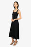 Matteau Black Ribbed Knit Sleeveless Midi Dress Size 3